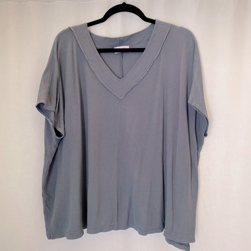 Pink Lily - A Glorious Time Slate Blouse